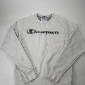 Champion Sweatshirt Men Small Long Sleeve Crew Neck Script Logo Jumper Cruise +